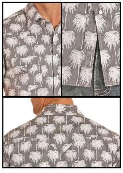R&R Cowboy Palm Tree Short Sleeve Shirt 7 R&R Cowboy Palm Tree Short Sleeve Shirt -Ariat Store palm tree SS shirt views B1S1141 panhandle 41190.1559331084