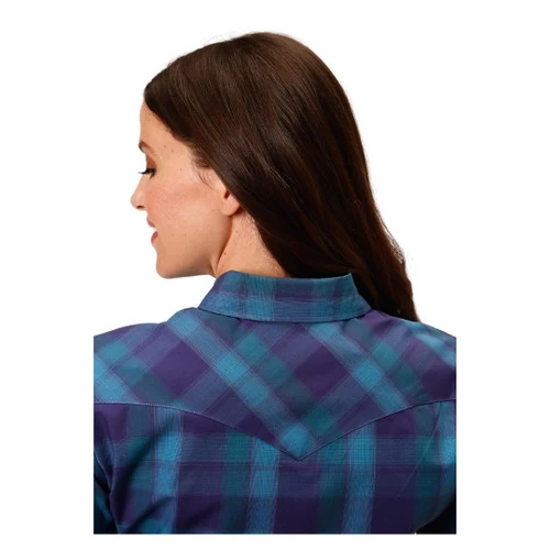 Roper Plaid Ombre Shirt Short Sleeve 4 Roper Plaid Ombre Shirt Short Sleeve - Image 2