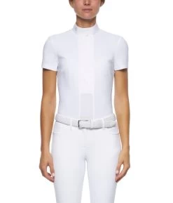 Cavalleria Toscana Pleated Shirt Short Sleeve 13 Cavalleria Toscana Pleated Shirt Short Sleeve -Ariat Store pleated jersey SS white front CAD153 JE022 0001 CT 04632.1670880188