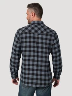 Men's Wrangler Black Buffalo Plaid Shirt 8 Men's Wrangler Black Buffalo Plaid Shirt -Ariat Store retro buffalo plaid black back 112330472 wrangler 62049.1689457987