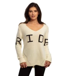 Goode Rider RIDE Sweater -Ariat Store ride sweater ivory front 19037 3710 goode rider 05016.1665773750