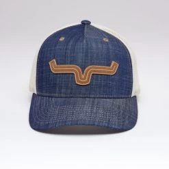 Kimes Ranch Roped LP Trucker Hat -Ariat Store roped lp trucker hat denim front 842606179199 kimes 93831.1684194393
