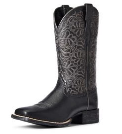 Ariat Round Up Remuda Western Boot -Ariat Store round up remuda black angle 10034024 ariat 98331.1605142780