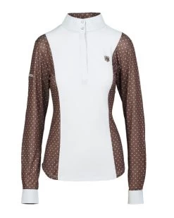 Romfh Schuyler Show Shirt Long Sleeve -Ariat Store schuyler show shirt LS white toffee dot collar closed 470694 romfh 90829.1653608373
