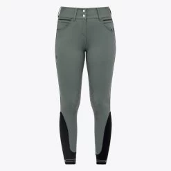 Cavalleria Toscana Silicone Logo Breeches Knee Grip -Ariat Store silicone print ct breeches green front PAD175 JE010 5F00 cavalleria toscana 54400.1659819199