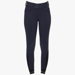 Cavalleria Toscana Silicone Logo Breeches Knee Grip -Ariat Store silicone print ct breeches navy front PAD175 JE010 7E00 cavalleria toscana 84878.1659819161