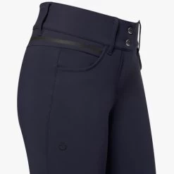 Cavalleria Toscana Silicone Logo Breeches Knee Grip -Ariat Store silicone print ct breeches navy side detail PAD175 JE010 7E00 cavalleria toscana 03084.1659818365