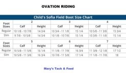 Ovation Child's Sofia Field Boot 7 Ovation Child's Sofia Field Boot -Ariat Store size chart kids sofia nogrip field boot 471003 ovation 64876.1624655096