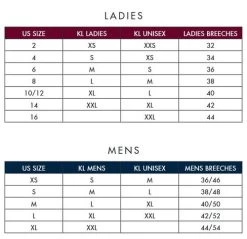 Men's Kingsland Kenton Breeches Knee Grip -Ariat Store size chart kingsland 06315.1665257507