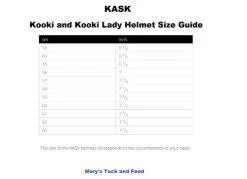 KASK Kooki Lady Helmet -Ariat Store size guide kooki helmet kask 28491.1631829723