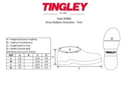 Tingley Weather Fashions Rubber Overshoes For Men -Ariat Store size guide tingley 95459.1568064920