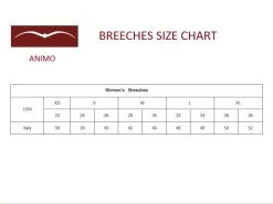 Animo Naspre Knee Grip Breeches -Ariat Store size guide womens breeches animo 11795.1601157205