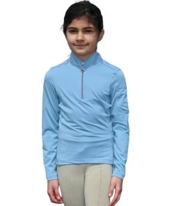 Girls Chestnut Bay SkyCool Shirt Long Sleeve -Ariat Store skycool shirt LS silver blue chestnut bay 93562.1670692871