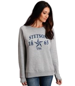 Stetson Oversize Sweatshirt 7 Stetson Oversize Sweatshirt -Ariat Store stetson oversize sweatshirt grey front 1109805627095 stetson 25912.1661996429