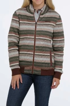 Cinch Sweater Knit Bomber Jacket -Ariat Store sweater knit bomber sherpa multicolor front MAJ9861001 cinch 27427.1638659661
