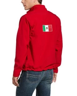 Men's Ariat Team Softshell Mexico Jacket -Ariat Store team mexico softshell red back 10033525 ariat men 30417.1670379219