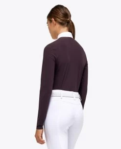 Cavalleria Toscana Tech Pique Show Polo Long Sleeve -Ariat Store tech pique polo ls dk.purp back POD313 JE022 3A00 cavalleria toscana 03047.1664131251