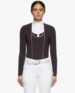 Cavalleria Toscana Tech Pique Show Polo Long Sleeve