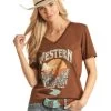 Rock & Roll Western Desert Tour Tee 1 Rock & Roll Western Desert Tour Tee -Ariat Store western desert tour tee brown front 49T3036 rrcg 03616.1648411517