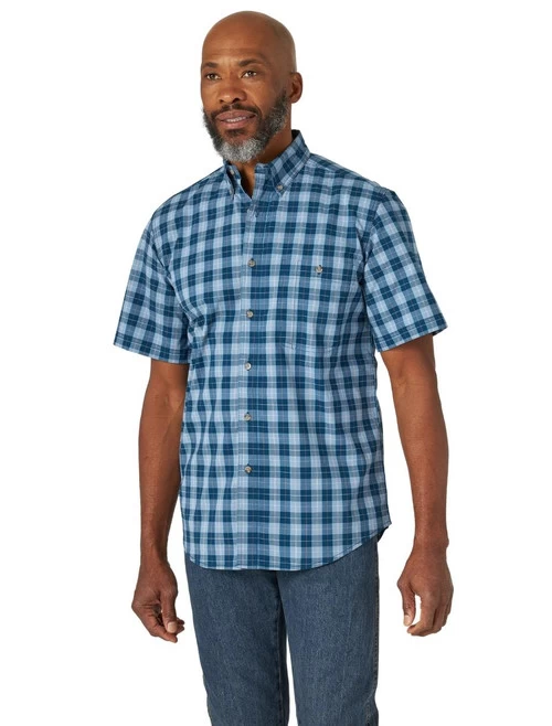 Men's Wrangler WR Plaid Shirt Short Sleeve 3 Men's Wrangler WR Plaid Shirt Short Sleeve