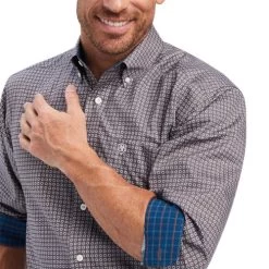 Men's Ariat Wrinkle Free Shirt Long Sleeve -Ariat Store wrinkle free ls eiffel detail 10041570 ariat 84980.1659988766